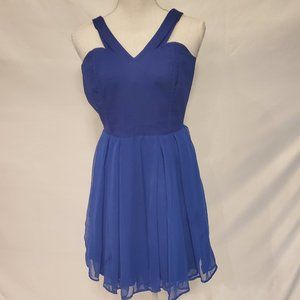 Jack Short Cobalt Blue Dress Corset Top Flowy Fun